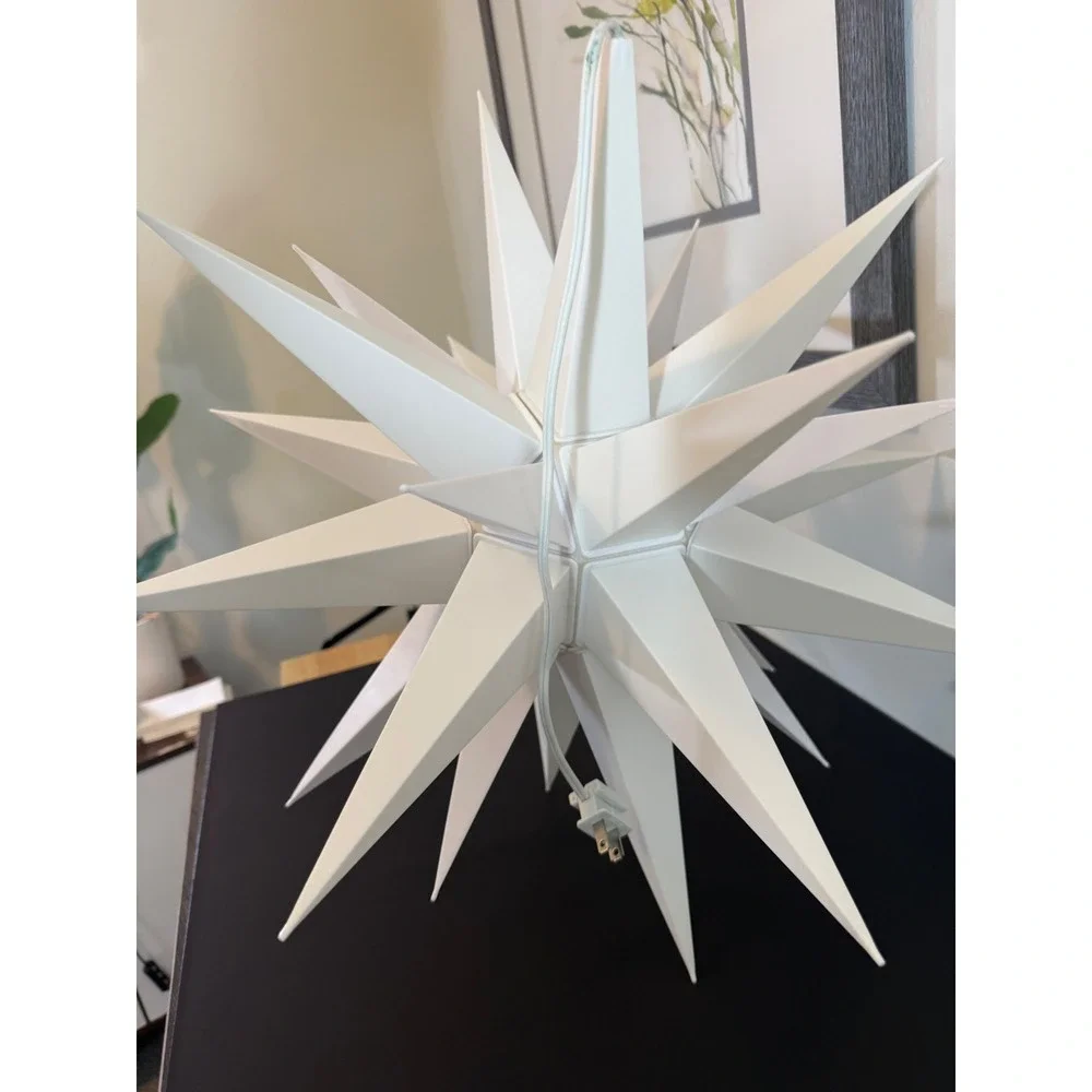 Vintage Moravian Star 21in Illuminated Hanging Star Light Christmas Advent Decor